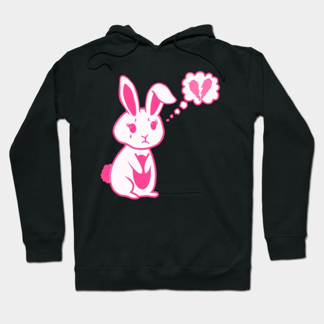 Broken Hearted Bunny Rabbit Hoodie by ROLLIE MC SCROLLIE